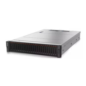 A sleek, rack-mounted server unit featuring multiple drive bays and a minimalistic design, ideal for data storage and processing needs.
